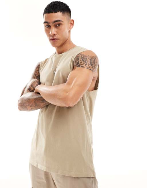 Cotton On – Ljusbeige, avslappnat linne 