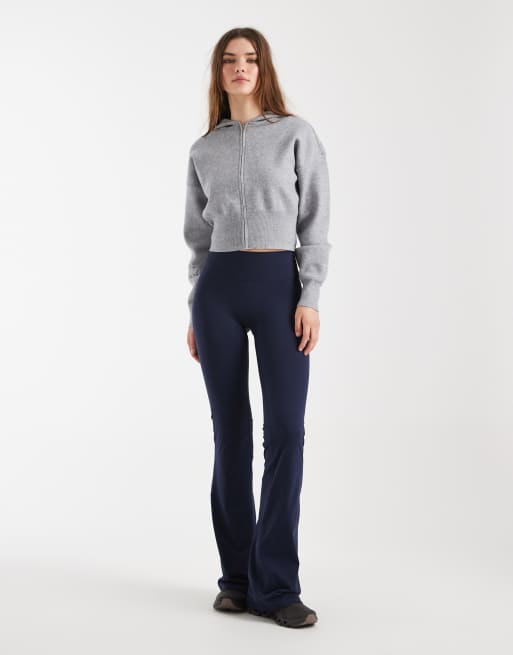 Cotton On – Ljusgrå, stickad huvtröja i kort design med dragkedja, 2 av 4