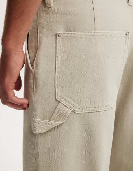 Cotton On lockere Worker-Hose in Beige, 3 von 4