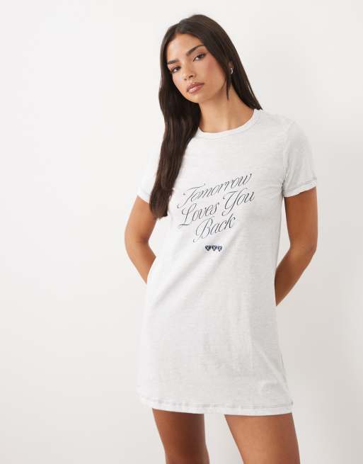 Cotton On lockeres Grafik-T-Shirt in Hellgrau, 2 von 4