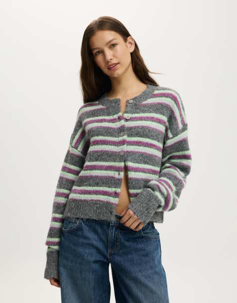 Cotton On Lofty luxe crew cardigan in multi