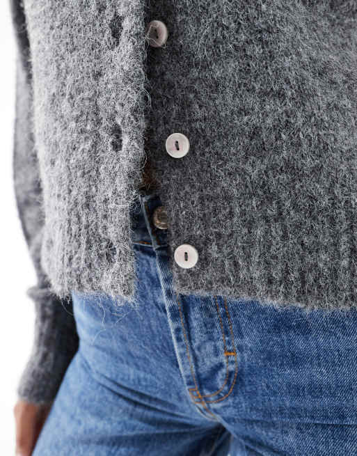 Cotton On - Lofty Luxe - Vest met ronde hals in gemêleerd antracietgrijs, 3 van 4