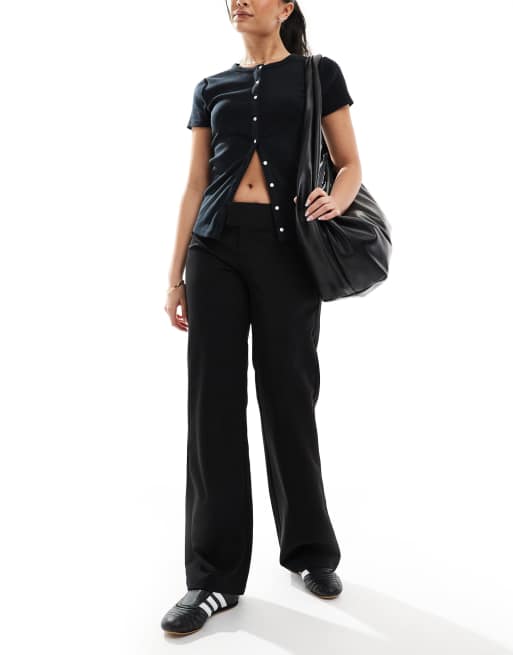 Cotton On Lola low rise suiting pant in black - BLACK