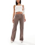 [Cotton:On] Cotton On Lola low rise suiting pants in mink brown 14 Mink Brown