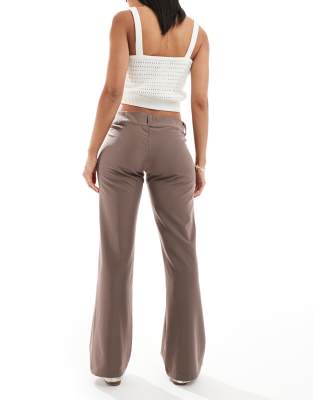 Cotton:on Cotton On Lola Low Rise Suiting Pants In Brown