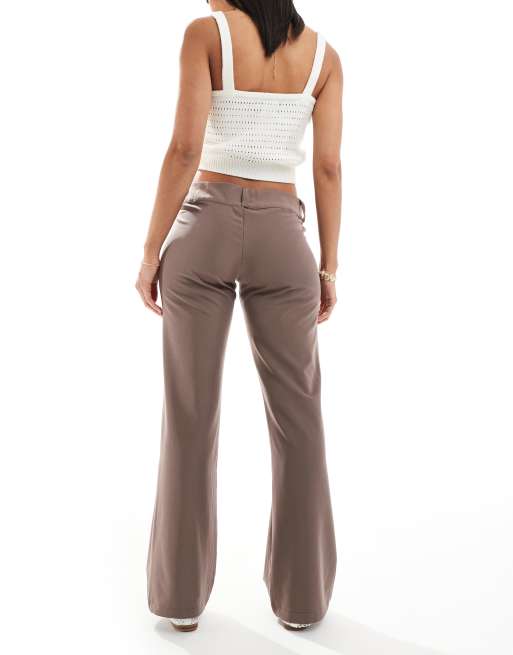 Cotton On Lola low rise suiting pants in mink brown, 2 of 5
