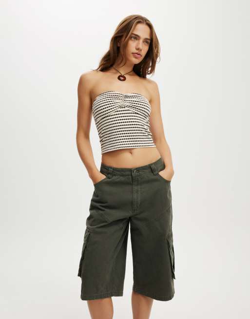 Cotton  On Long cargo jort in green 