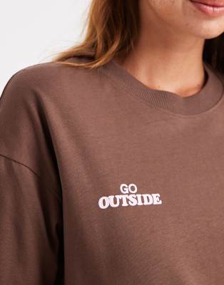 Cotton On Long Sleeve Classic Crew In Brown