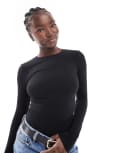 [Cotton:On] Cotton On long sleeve crew top in black 2XS BLACK