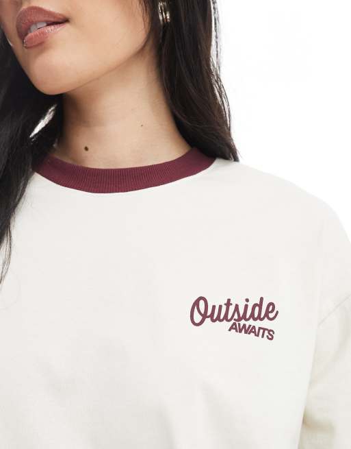Cotton On long sleeve graphic crew in coconut milk, 2 of 4