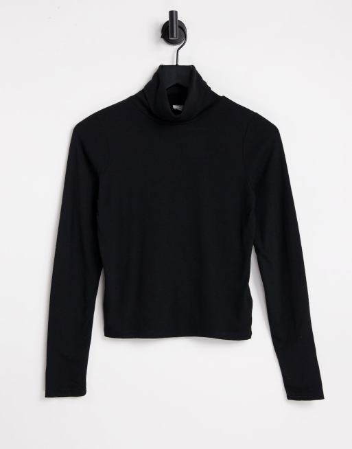 Cotton On long sleeve roll neck top in black , 2 of 4