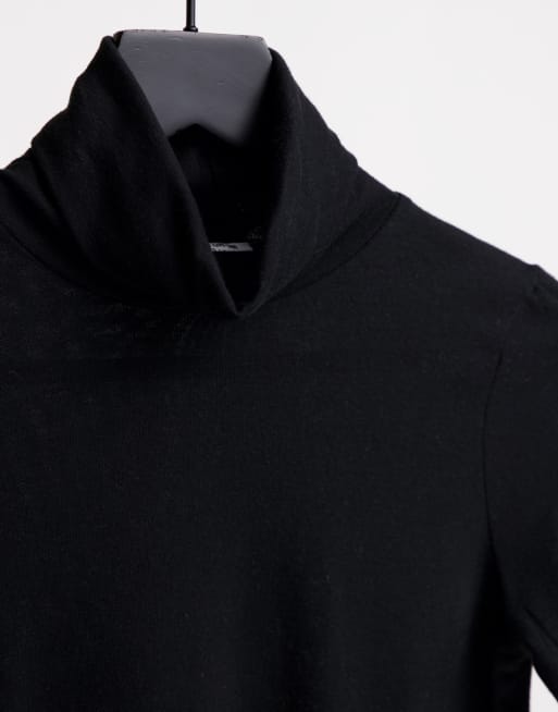 Cotton On long sleeve roll neck top in black , 4 of 4