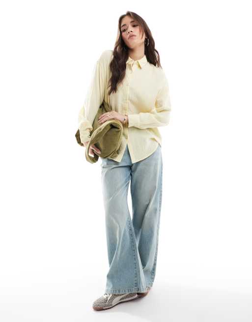 Cotton On long sleeve shirt in lemon icing