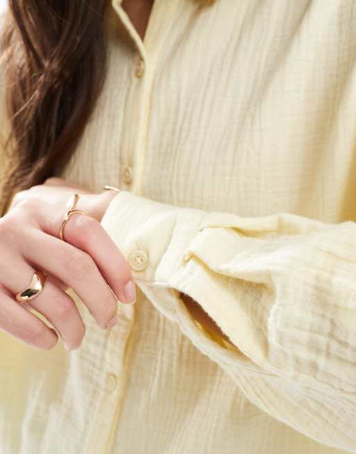 Cotton On long sleeve shirt in lemon icing