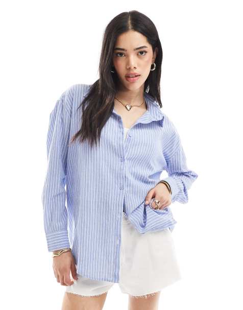 Cotton On long sleeve shirt in plaid texture - view 1