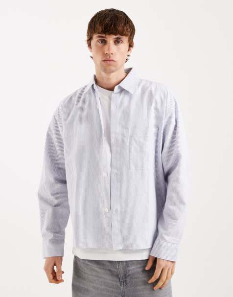 Cotton On long sleeve shirt in sky stripe