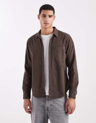 Cotton On Long Sleeve Shirt In Brown