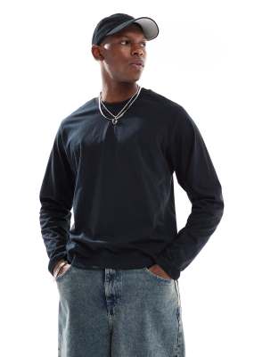 Cotton:on Cotton On Long Sleeve T-shirt In Black