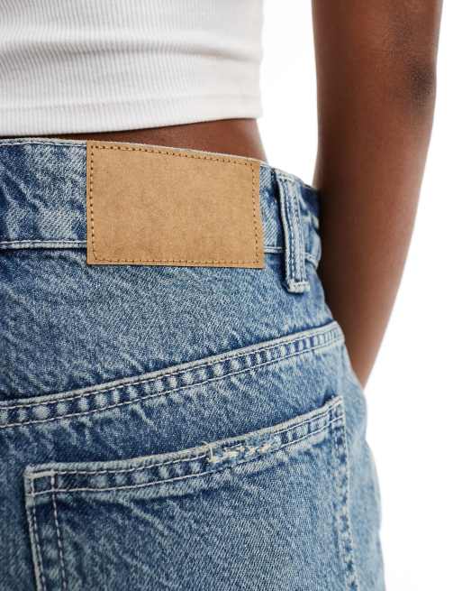 Cotton On longline denim jorts in blue crush, 4 of 5