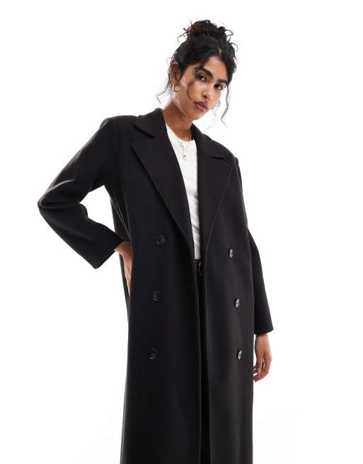Cotton On longline Harrison coat in black