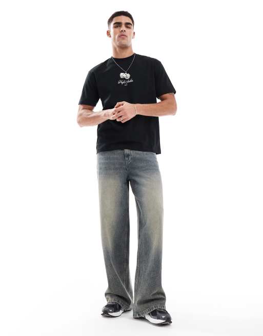 Cotton On loose fit art t-shirt with dice graphic in black, 4 of 4
