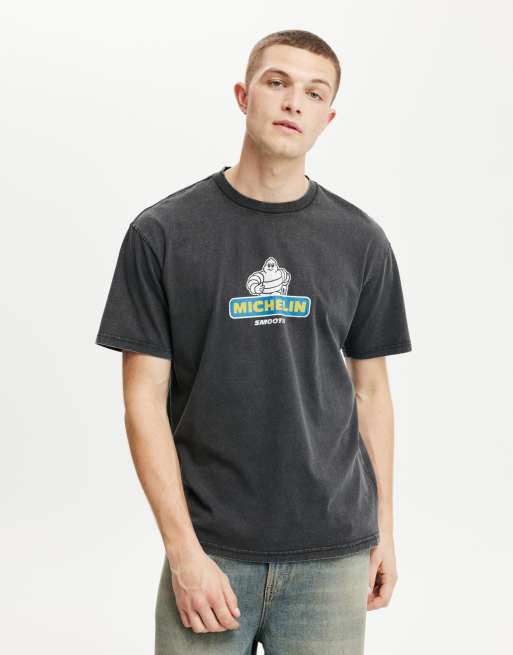 Cotton On Loose fit michelin t-shirt in black - BLACK