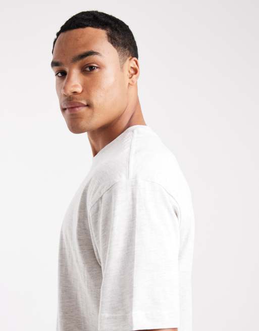 Cotton On loose fit T-shirt in white heather, 4 of 5