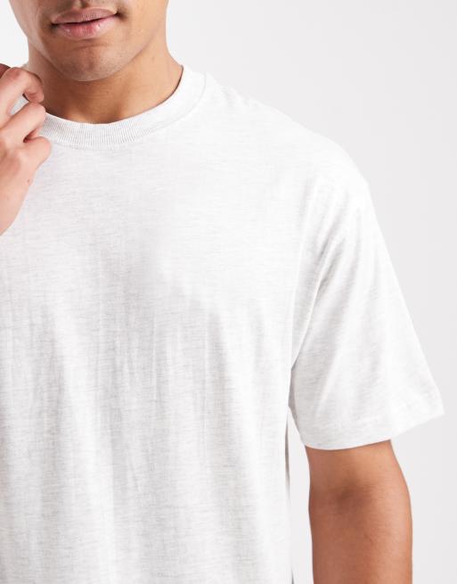 Cotton On loose fit T-shirt in white heather, 5 of 5