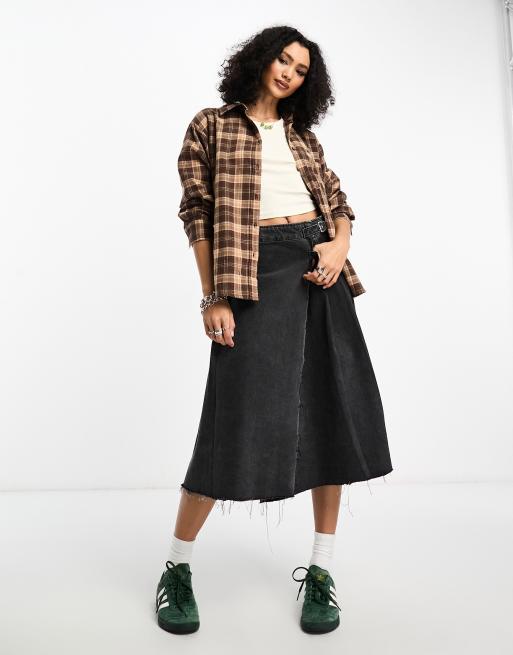 Flannel hotsell skirt jacket