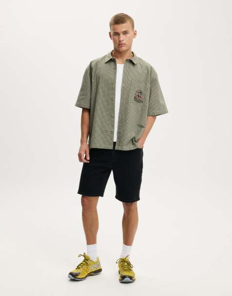 Cotton On Loose straight denim short in black