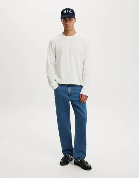 Cotton On Loose straight jean in mid blue