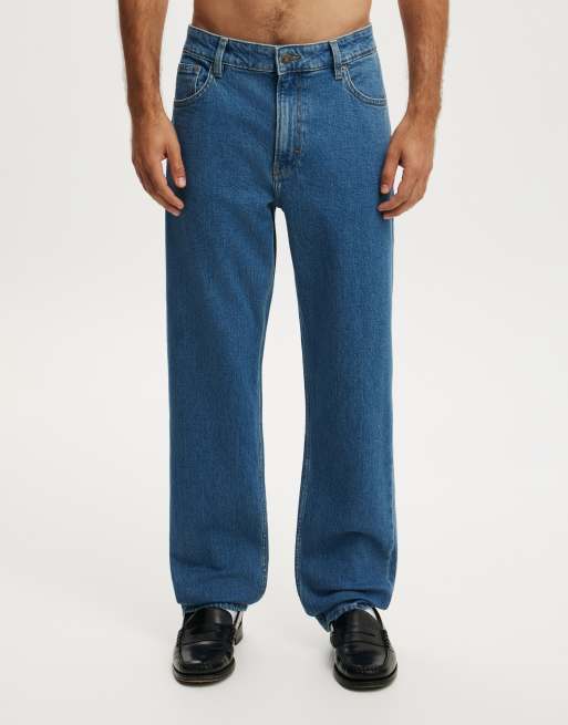 Cotton On Loose straight jean in mid blue, 3 of 4