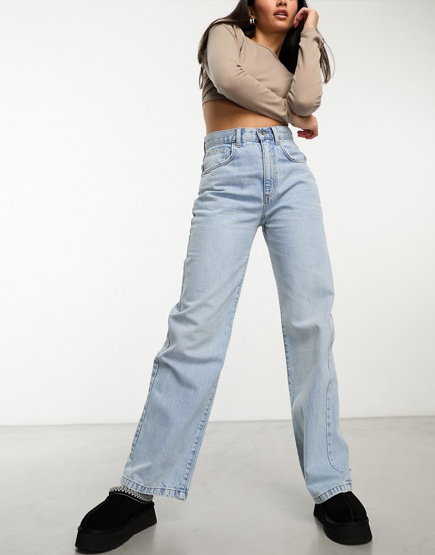 Cotton On loose straight leg jeans in vintage washed blue