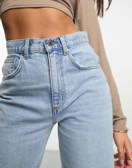 Loose Straight Women's Jeans - Light Wash