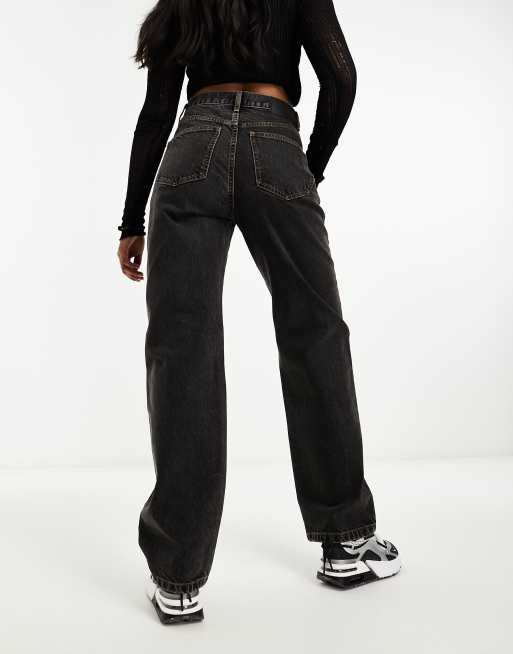 Cotton On loose straight leg jeans in washed black | ASOS
