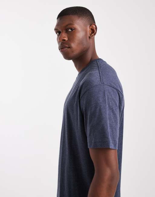 Cotton On - Losvallend T-shirt in gemêleerd marineblauw, 4 van 5