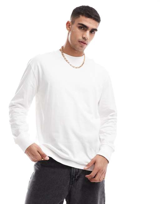 Cotton On - Losvallend T-shirt met lange mouwen in vintage wit