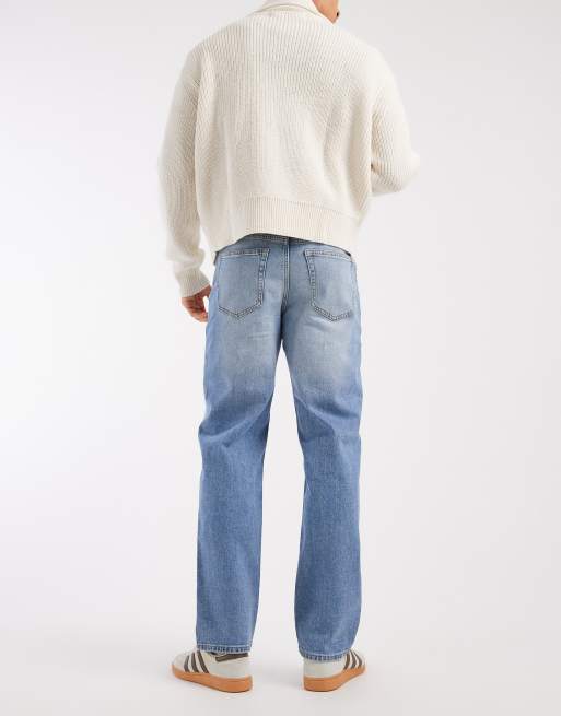 Cotton On - Losvallende jeans met rechte pijpen in blauw, 2 van 5