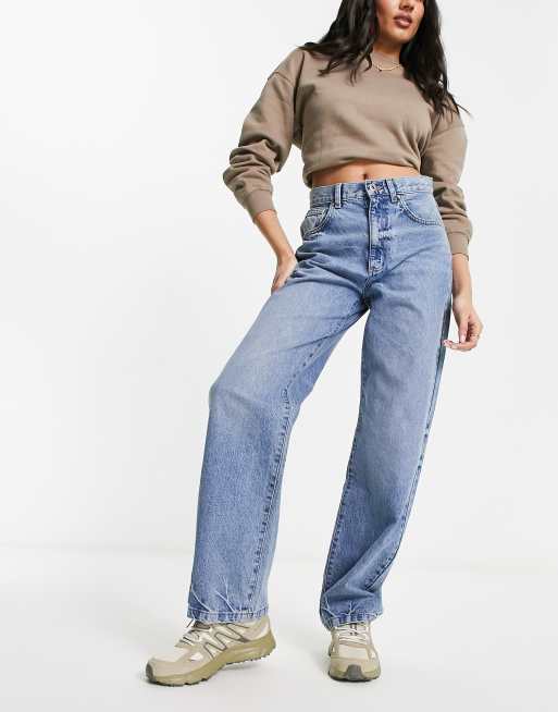 Cotton On - Losvallende jeans met rechte pijpen in surfblauw 
