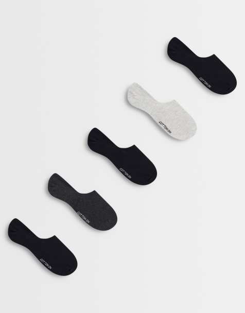 Cotton On - Lot de 5 paires de chaussettes de sport - Noir/gris - view 1