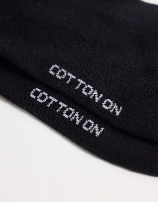 Cotton On - Lot de 5 paires de chaussettes de sport - Noir/gris, 3 de 3