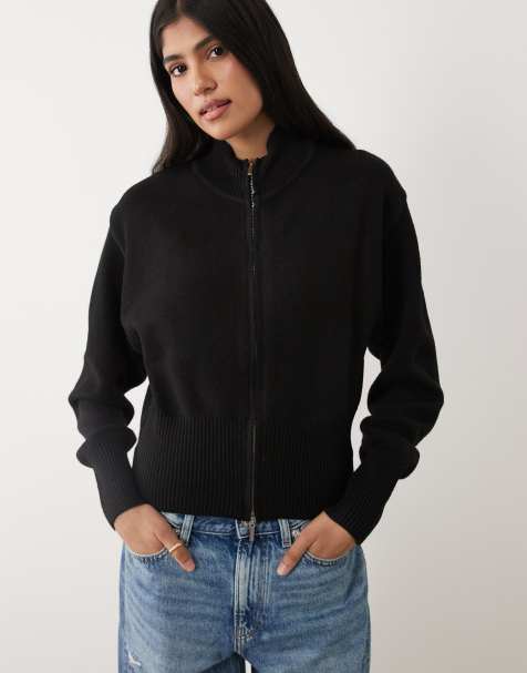 Cotton On - Lotus - Jersey negro con cremallera entallado - view 1