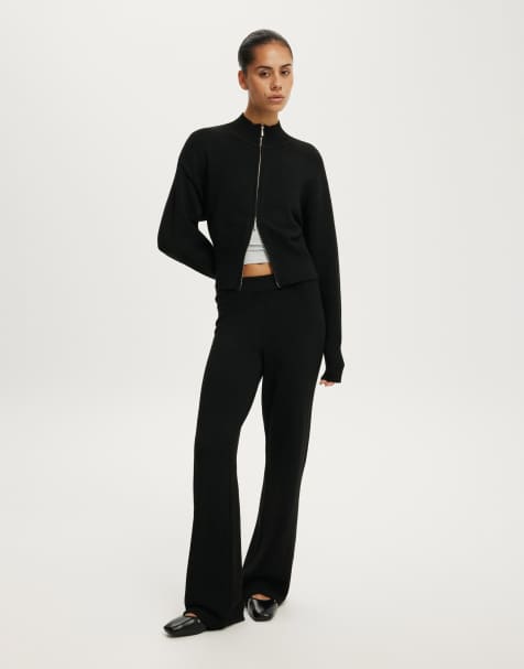 Cotton On Lotus knit pant in black - view 1
