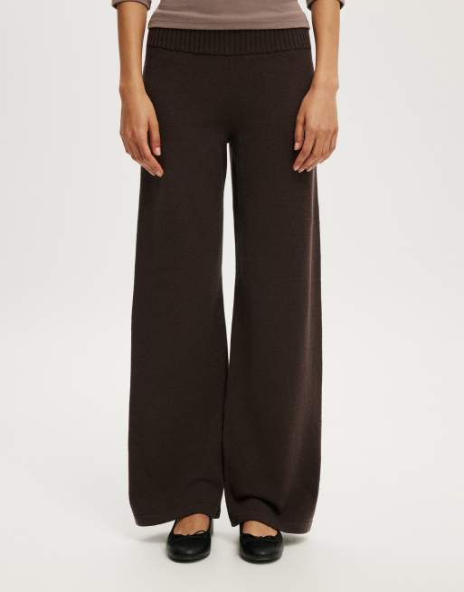 Cotton On Lotus knit pant in brown, 2 of 4