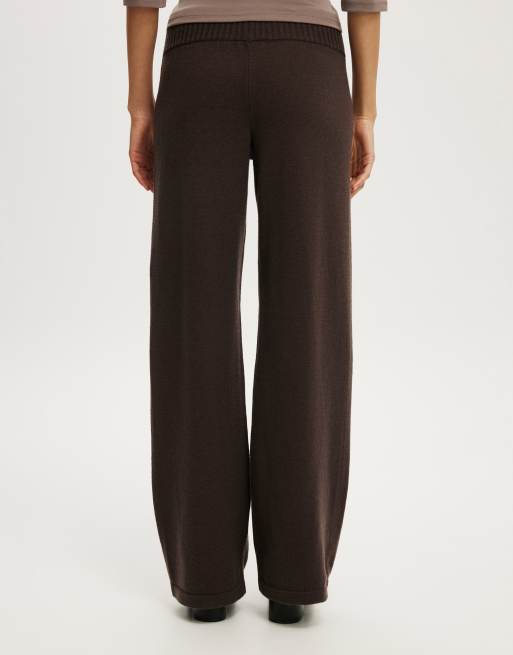 Cotton On Lotus knit pant in brown, 4 of 4