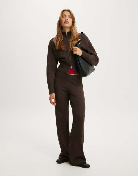 Cotton On Lotus knit pant in brown - view 1