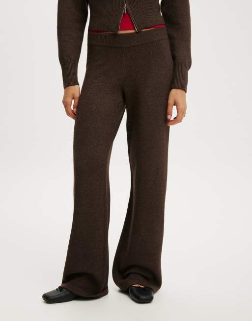 Cotton On Lotus knit pant in brown, 2 of 4
