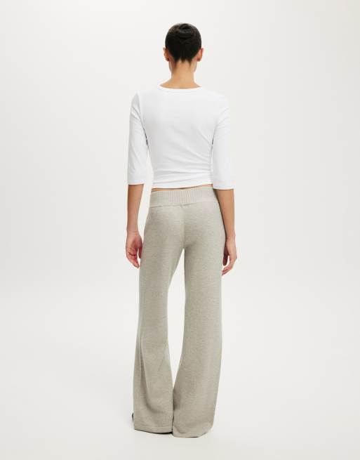 Cotton On Lotus knit pant in grey, 3 of 4