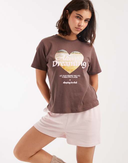 Cotton On lounge graphic tee In burnt apple, 3 of 4