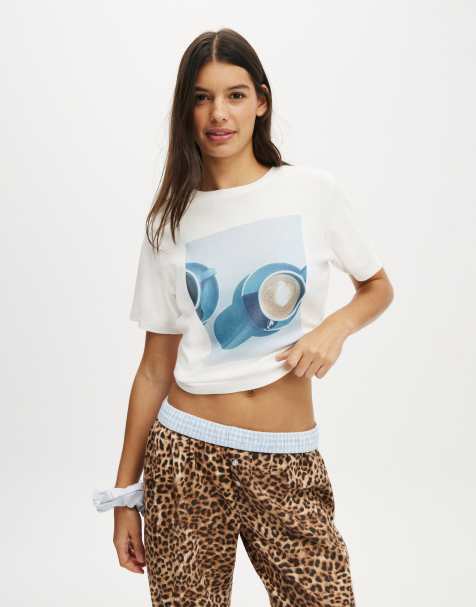 Cotton  On Lounge graphic tee in grey - view 1